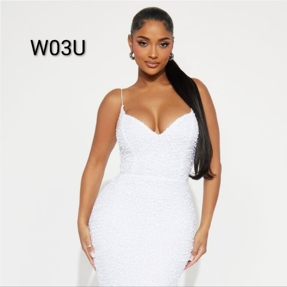 Fashion Nova Strapless White Dress